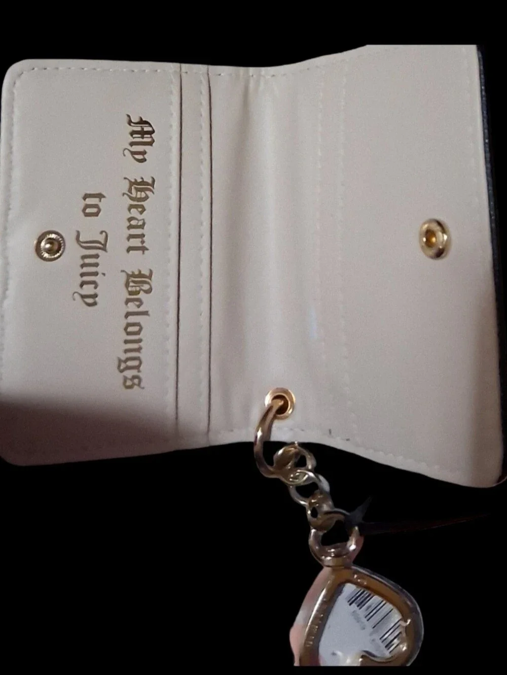 Juicy Couture Snap Shut Wallet W/ Keyring NWT